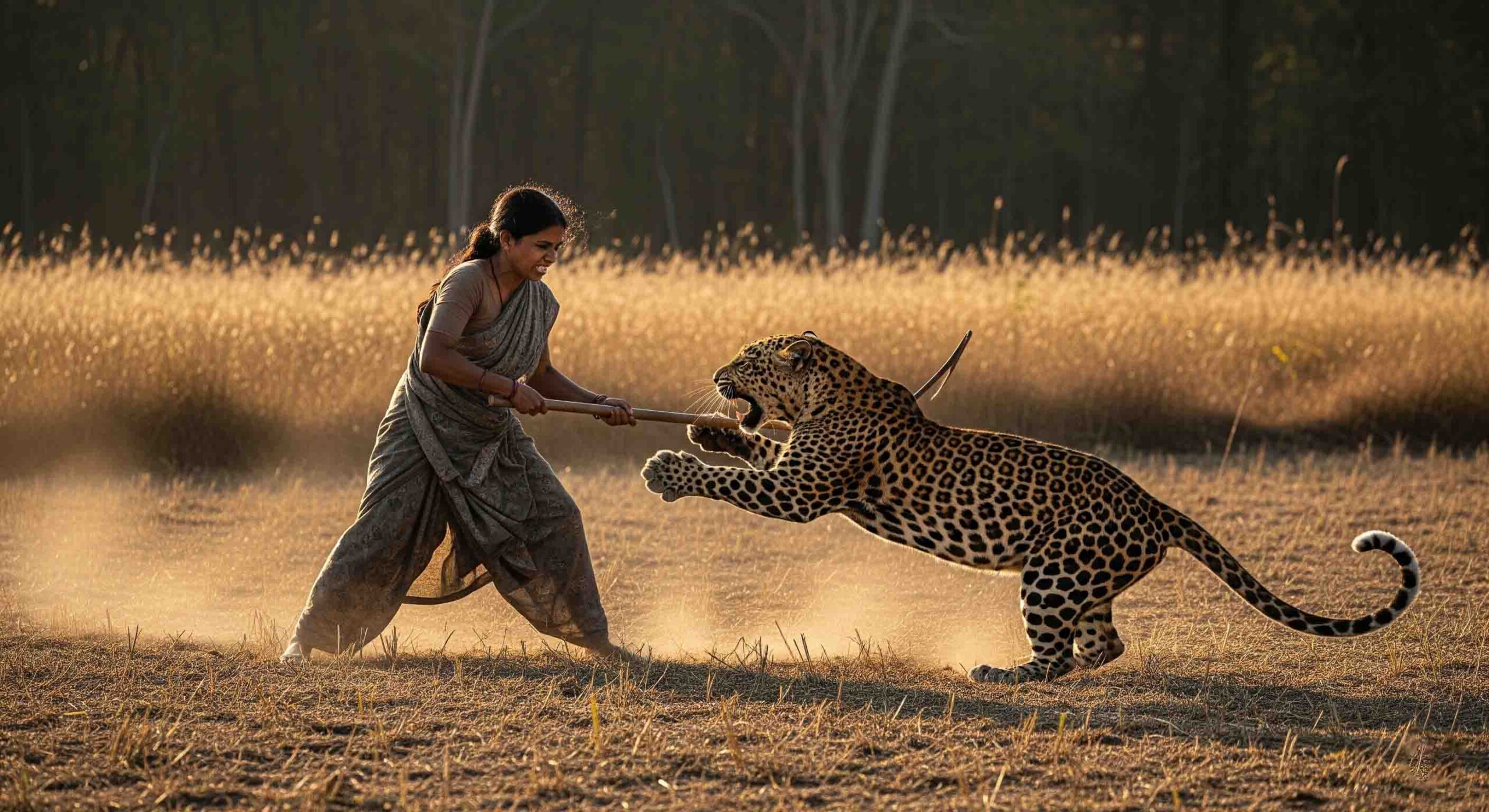 बहराइच में महिला का अदम्य साहस, 3 मिनट तक तेंदुए से लड़ी, मौत को दी मात