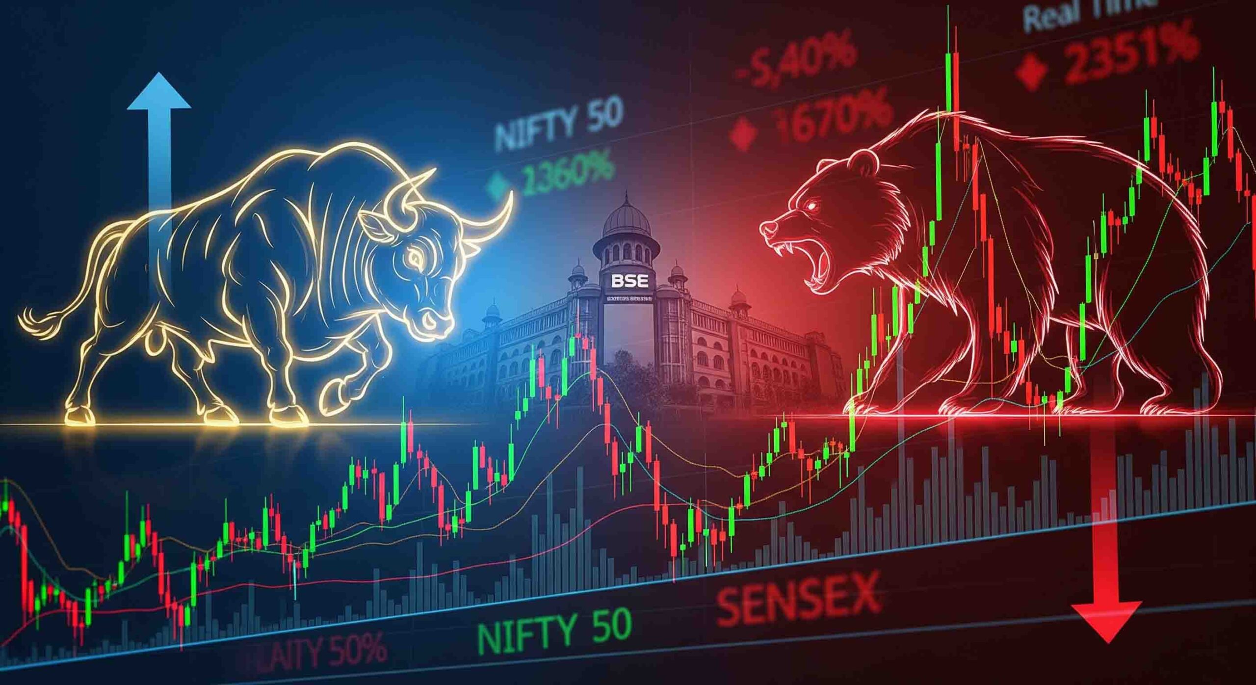 बाज़ार में उतार-चढ़ाव: सेंसेक्स 150 अंक चढ़ा, पर निवेशकों के एक लाख करोड़ रुपये से ज्यादा डूबे